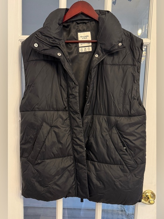 Abercrombie & Fitch Other - ABERCROMBIE & FITCH Men's Black Full Zip Puffer Vest Size S